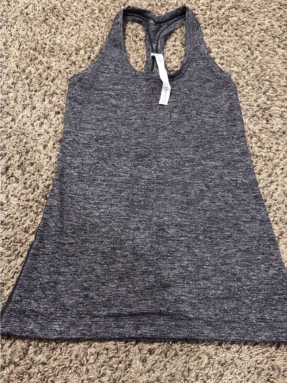 lululemon athletica Heathered Dark Gray Racerback Tank